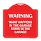 Signmission What Happens in the Garage Stays in the Garage, Red & White Aluminum Architectural Sign A-DES-RW-1818-22703 - alternate 1